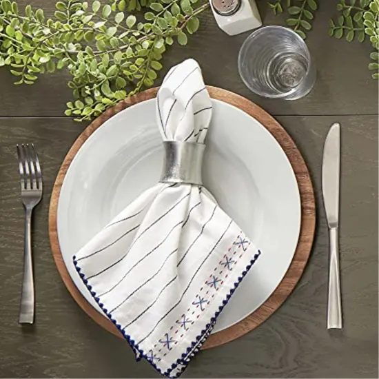DII Kitchen Windowpane Embellished Napkin (Set of 4) {3}