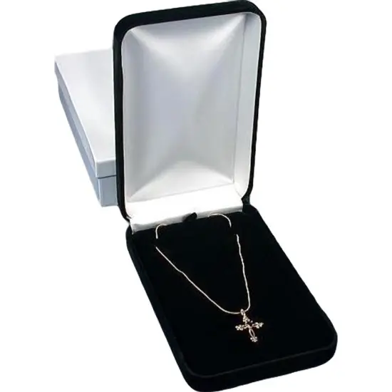 12 Black Velvet Necklace Boxes Gift Showcase Displays {2}