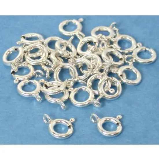 30 Sterling Silver Spring Ring Clasps Chain Necklace Findings {1}