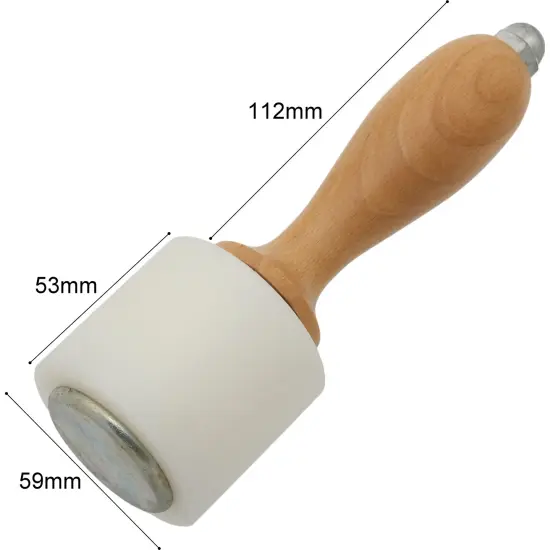 Leather Craft Carving Nylon Hammer with Wooden Handle Tool {2}