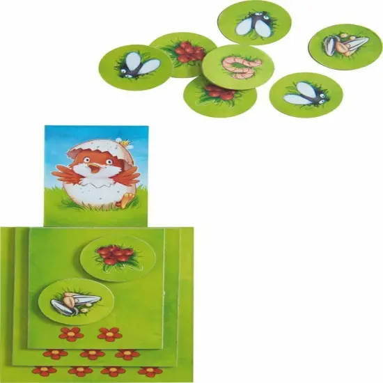 HABA Little Bird, Big Hunger - A Cheerfully Cheeky Collecting Game for Ages 3 and Up (Made in Germany) Multicolor {4}