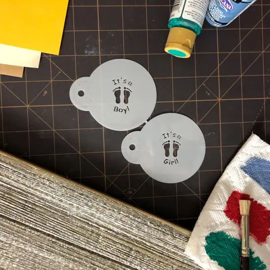 It's a Boy and It's a Girl Candy & Cookie Stencils | C190 by Designer Stencils | Stencils for Royal Icing, Airbrush, Dusting Powder | {5}