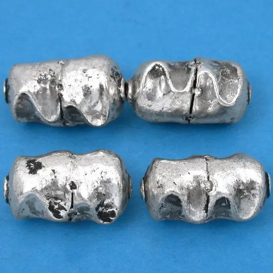 21g Twisted Barrel Bead Antq Silver Plt 21.5mm Approx 3 {1}