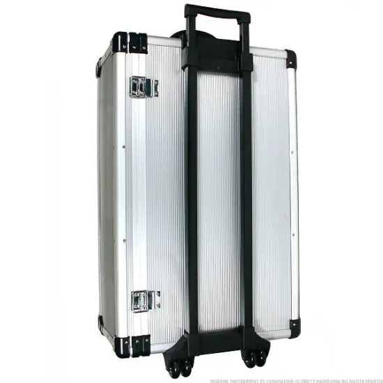 Large Aluminum Jewelry Carrying Rolling Case Handle New {3}