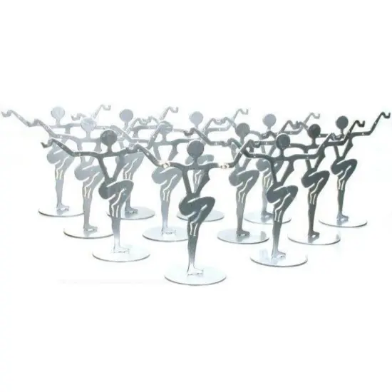 12 Silver Metal Earring Dancer Jewelry Showcase Display Stands 3.25" {1}