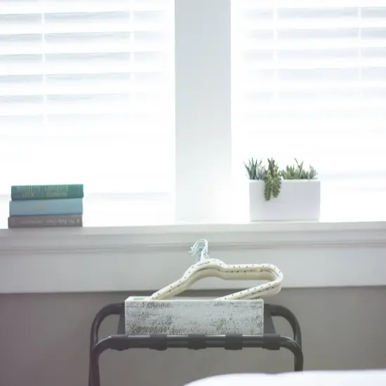 Rustic Farmhouse Decorative Organizer Wood Storage Box White {3}