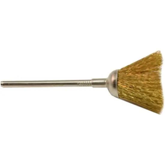 12 Crimped Brass Cup Brush, 9/16" Diameter 3/32" Shank {1}