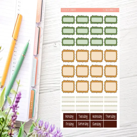 Avocado Planner Sticker Kit (for 7x9 vertical planners) {3}