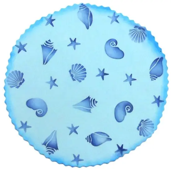 Seashell Cake Top | C133 by Designer Stencils | Cake Decorating Tools | Baking Stencils for Royal Icing, Airbrush, Dusting Powder | Reusable Plastic Food Grade Stencil for Cakes | Easy to Use & Clean Cake Stencil {2}