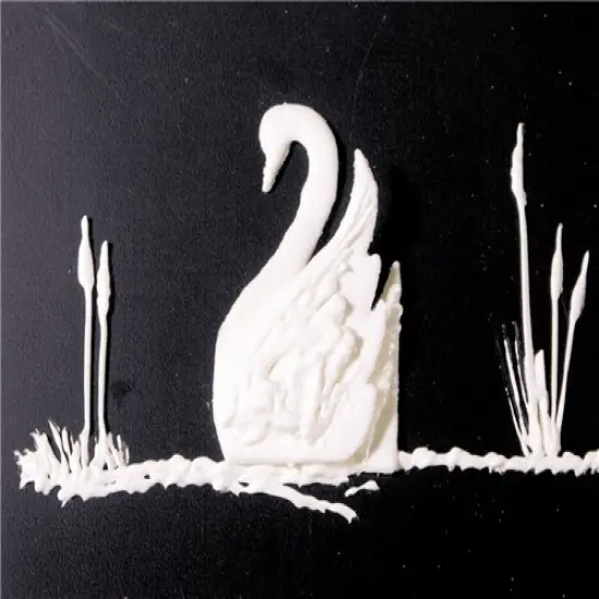 Swans 3-Dimensional Cake Stencil | C024 by Designer Stencils | Cake Decorating Tools | Baking Stencils for Royal Icing, Airbrush, Troweling, Molding | Reusable Plastic Food Grade Stencil for Cakes & Chocolates | Easy to Use & Clean Cake Stencil {4}