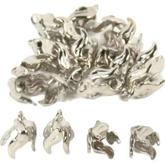 24 Bead Caps Necklace Charm Chain Bails Beading Part {1}