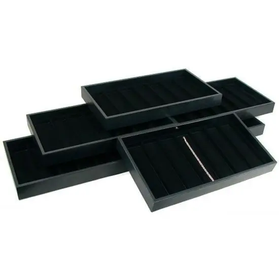42 Slot Bracelet Watch Black Display Tray Showcase Unit {1}