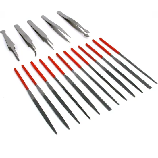 21 Jewelers Beading Needle Files Tweezers Pliers Tools {2}