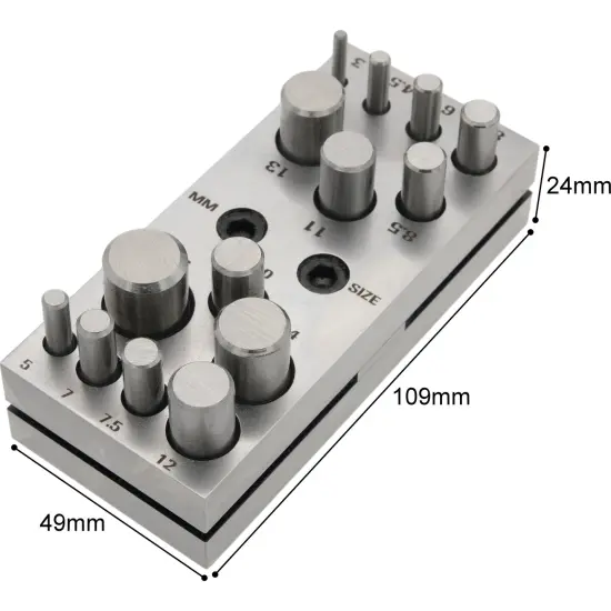14 Disc Cutters Jewelers Holder Metalworking Punches {2}