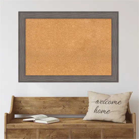 Cork Board, Country Barnwood Wood Frame - Bulletin Board, Organization Board, Pin Board {6}