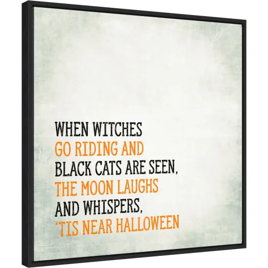 Tis Near Halloween by Amanti Art Portfolio 22-in. W x 22-in. H. Canvas Wall Art Print Framed in Black {1}