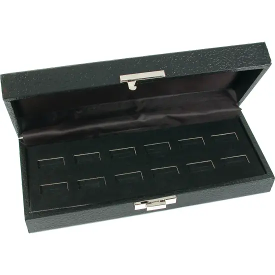 12 Wide Slot Ring Tray Display Jewelry Showcase Black {3}