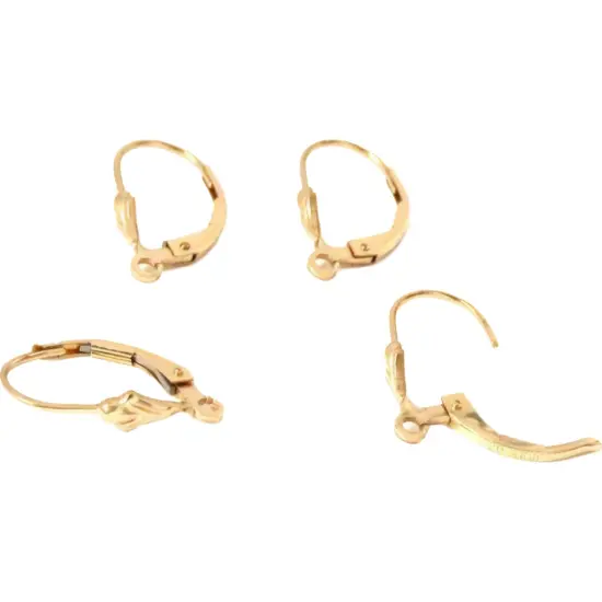 4 14k Gold Filled Lever Back Earrings Jewelry Parts {1}