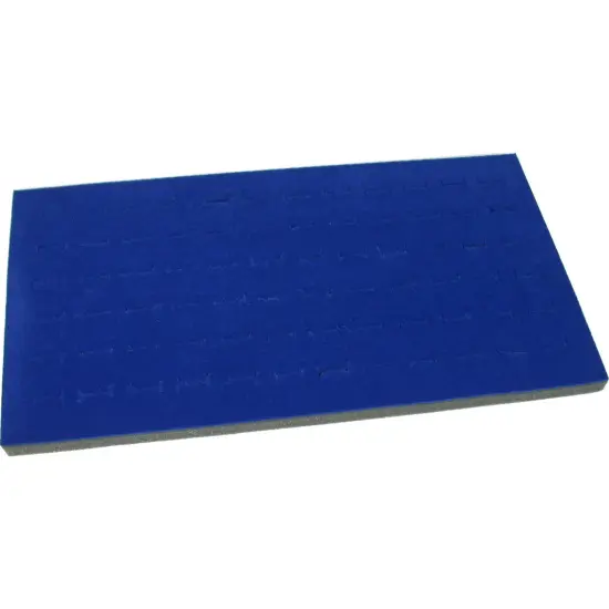 Black Jewelry Display Case (Removable Magnetic Lid) w/ Blue Foam 72-slot Display {2}