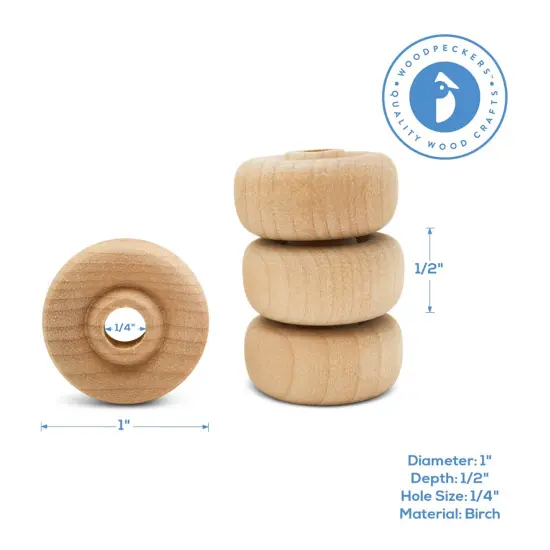 Classic Mini Wood Wheels, Multiple Sizes Available, Craft | Woodpeckers {4}