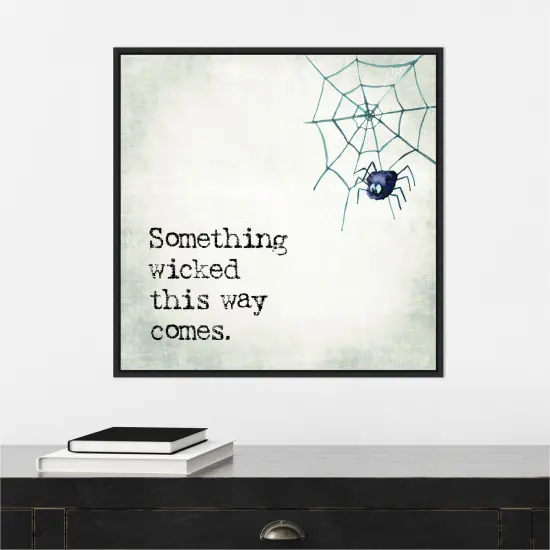 Something Wicked Spider by Amanti Art Portfolio 22-in. W x 22-in. H. Canvas Wall Art Print Framed in Black {4}