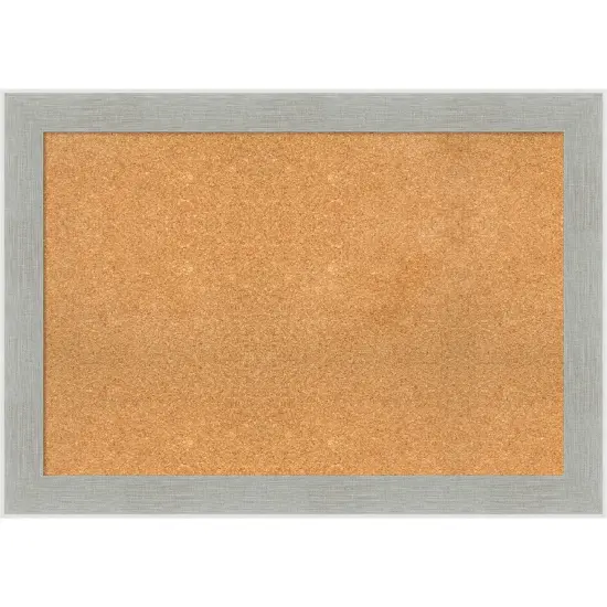 Cork Board, Glam Linen Grey Frame - Bulletin Board, Organization Board, Pin Board {7}