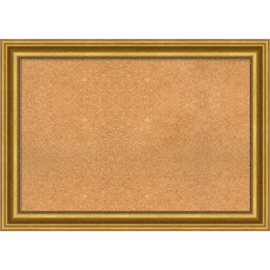 Cork Board, Parlor Frame - Bulletin Board, Organization Board, Pin Board Parlor Gold {1}