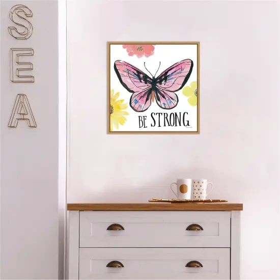 Beautiful Butterfly I by Sara Zieve Miller Canvas Wall Art Print Framed Natural {5}