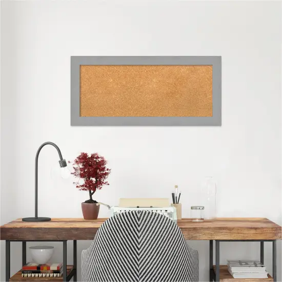 Cork Board, Brushed Nickel Frame - Bulletin Board, Organization Board, Pin Board {6}