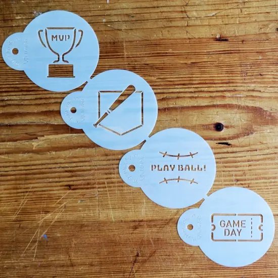 Small Sports Themed Candy Stencils | C1078 by Designer Stencils | Candy & Cookie Decorating Tools | Baking Stencils for Royal Icing, Airbrush, Dusting Powder | Reusable Plastic Food Grade Stencil for Cookies | Easy to Use & Clean {3}