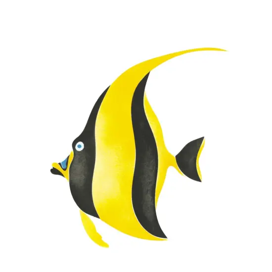 Moorish Idol Fish Wall Stencil | 1117 by Designer Stencils | Animal & Nature Stencils | Reusable Art Craft Stencils for Painting on Walls, Canvas, Wood | Reusable Plastic Paint Stencil for Home Makeover | Easy to Use & Clean Art Stencil {1}