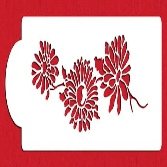 Daisy Cake Stencil | C356 by Designer Stencils | Cake Decorating Tools | Baking Stencils for Royal Icing, Airbrush, Dusting Powder | Reusable Plastic Food Grade Stencil for Cakes | Easy to Use & Clean Cake Stencil {1}