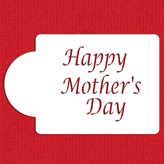 Happy Mother's Day Cake Stencil | C053 by Designer Stencils | Stencils for Royal Icing, Airbrush, Dusting Powder | {1}