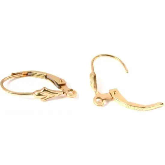 2 14k Gold Filled Lever Back Earrings Jewelry Parts {1}