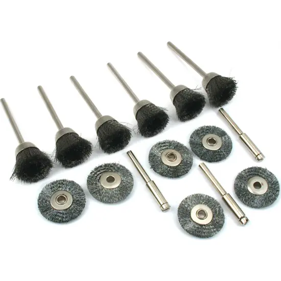12 Steel Wire Cup Wheel Brush Set for Copper {1}