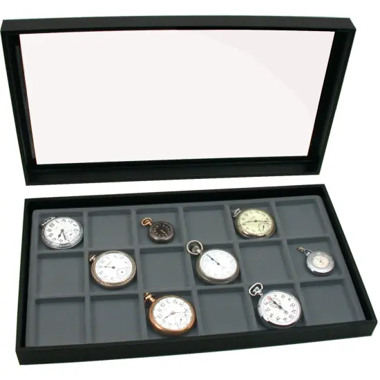 Jewelry Box Displays Cases Showcase Gray Inserts New {2}