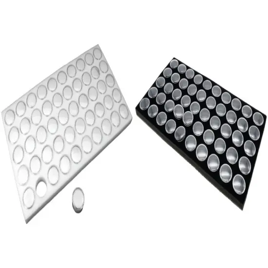Black & White Gem Jar Jewelry Gemstone Display Tray Insert Kit 2Pcs {1}