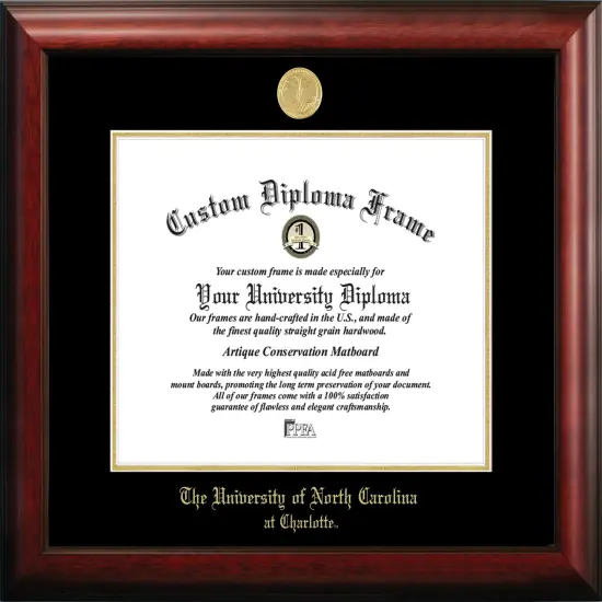 University of North Carolina, Charlotte 14w x 11h Gold Embossed Diploma Frame {1}