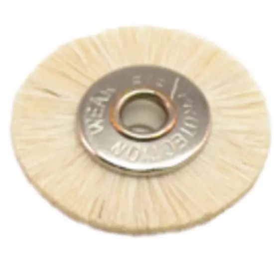 Extra Soft Bristle Wheel Brush, 3/4" Diameter 1/8" Arbor Hole 12 Pcs {1}