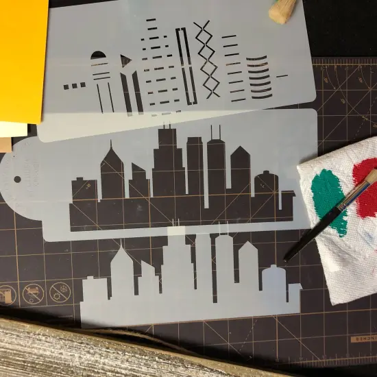 Chicago Detailed Skyline Cake Stencil Side | C1005 by Designer Stencils | Cake Decorating Tools | {4}
