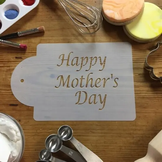 Happy Mother's Day Cake Stencil | C053 by Designer Stencils | Stencils for Royal Icing, Airbrush, Dusting Powder | {4}