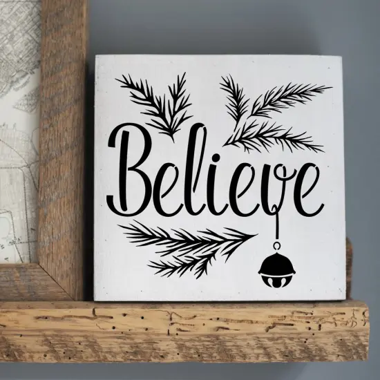 Believe Embossing 12 x 12 Stencil | FS038 by Designer Stencils | Word & Phrase Stencils | Reusable Stencils for Painting on Wood, Wall, Tile, Canvas, Paper, Fabric, Furniture, Floor | Reusable Stencil for Home Makeover | Easy to Use & Clean {4}