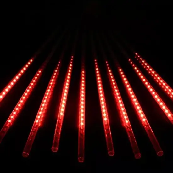 Perfect Holiday 8 Tubes Snowfall 50cm - Icicle Lights Red {1}