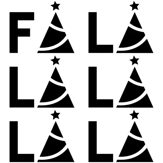 FA LA LA Embossing 12 x 12 Stencil | FS085 by Designer Stencils | Word & Phrase Stencils | Reusable Stencils for Painting on Wood, Wall, Tile, Canvas, Paper, Fabric, Furniture, Floor | Reusable Stencil for Home Makeover | Easy to Use & Clean {1}