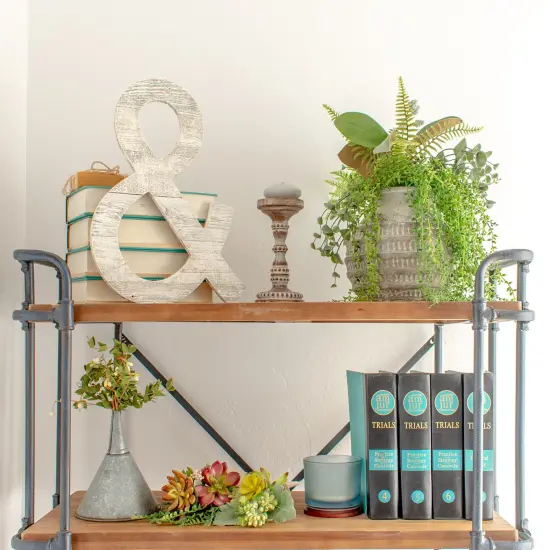 Rustic Farmhouse Large 16" White Decorative Monogram Wood Letter {2}