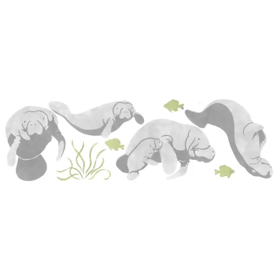 Manatee Wall Stencil | 1800 by Designer Stencils | Animal & Nature Stencils | Reusable Art Craft Stencils for Painting on Walls, Canvas, Wood | Reusable Plastic Paint Stencil for Home Makeover | Easy to Use & Clean Art Stencil {1}