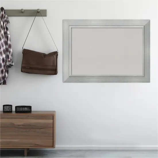 Cork Board, Romano Silver Wood Frame - Bulletin Board, Organization Board, Pin Board Grey Cork {5}