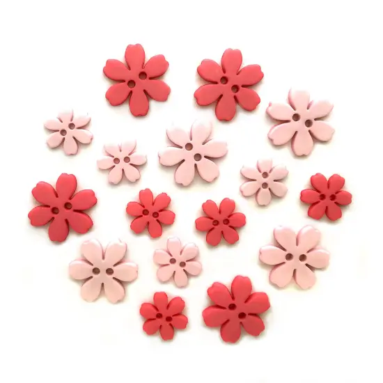 Buttons Galore and More Flower Shaped Novelty Buttons for Sewing & Craft - 48 Buttons Lily {5}