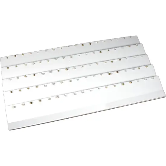 Jewelry Box Display Case Holds 45 Pairs of Earrings White New {6}