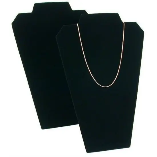 2 Necklace Easel Pad Black Velvet Jewelry Case Display {1}
